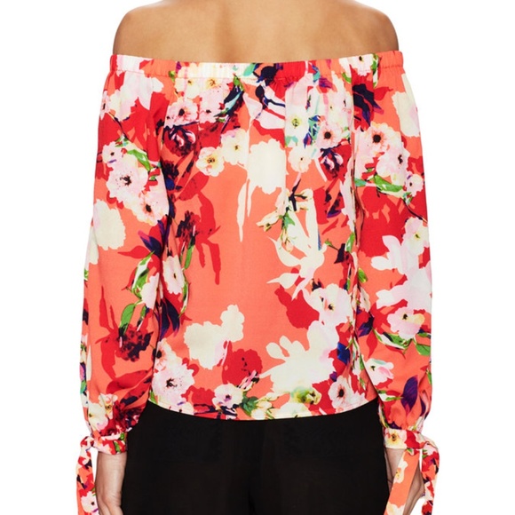 YUMI KIM "Vermillion Bloom" Off-Shoulder Blouse - Picture 2 of 5